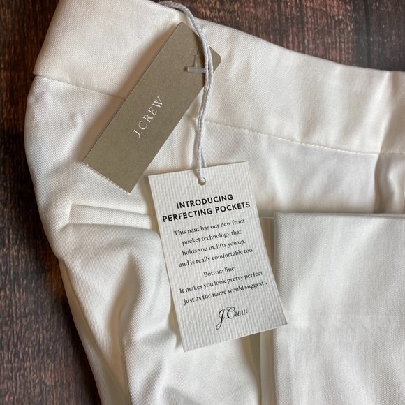 J. Crew Hayden Pant Bistretch Cotton AJ420 White - Picture 5 of 7